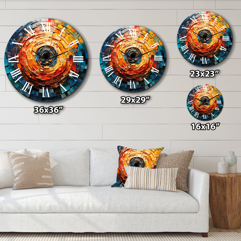Horloge murale colorée, Moyenne