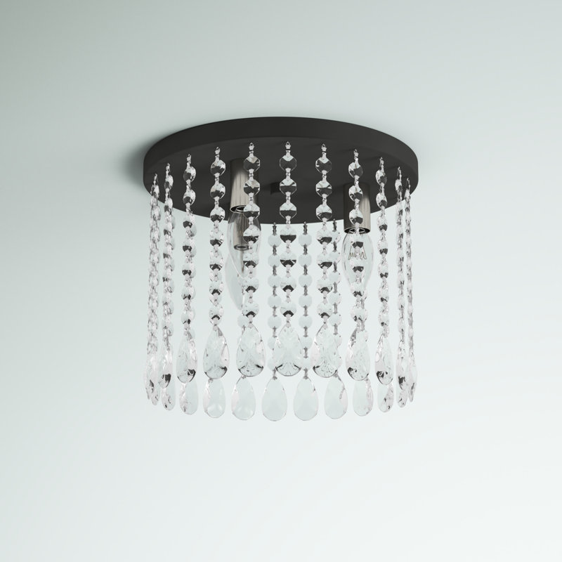 Plafonnier encastré 3 lumières 11 po, Noir