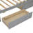 L-shaped Bookcases Bed with Two Drawers-233342531-233342529