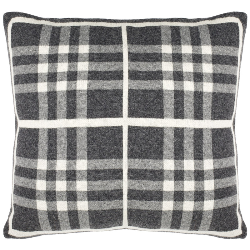 Plaid Cotton Reversible Throw Pillow