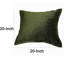 Housse de coussin Dey, velours vert forêt luxueux brillant, carré 20 pouces-122359257