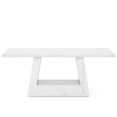 63" Modern Rectangular Dining Table For 4 To 6 People(Only Table,No Chair)