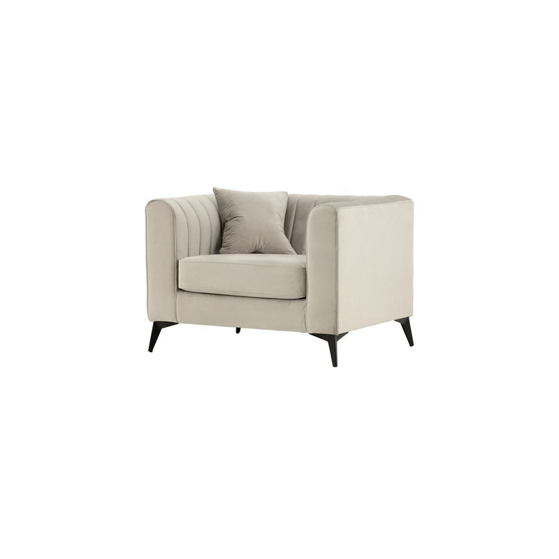 Upholstered Armchair, Beige