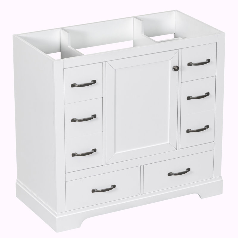 35,5 base de meuble-lavabo simple seulement, Blanc
