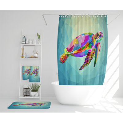 Nezir Polyester Shower Curtain Set