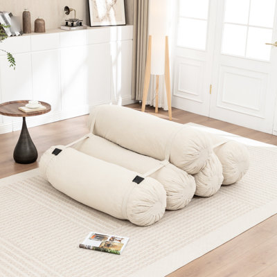 Corduroy multi-paresseux avec 5 coussins pour regarder la télévision confortablement dans le bureau et le dortoir