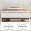 Modern Metal Bed Frame with Cross-design Headboard & Footboard-230473510-230473505