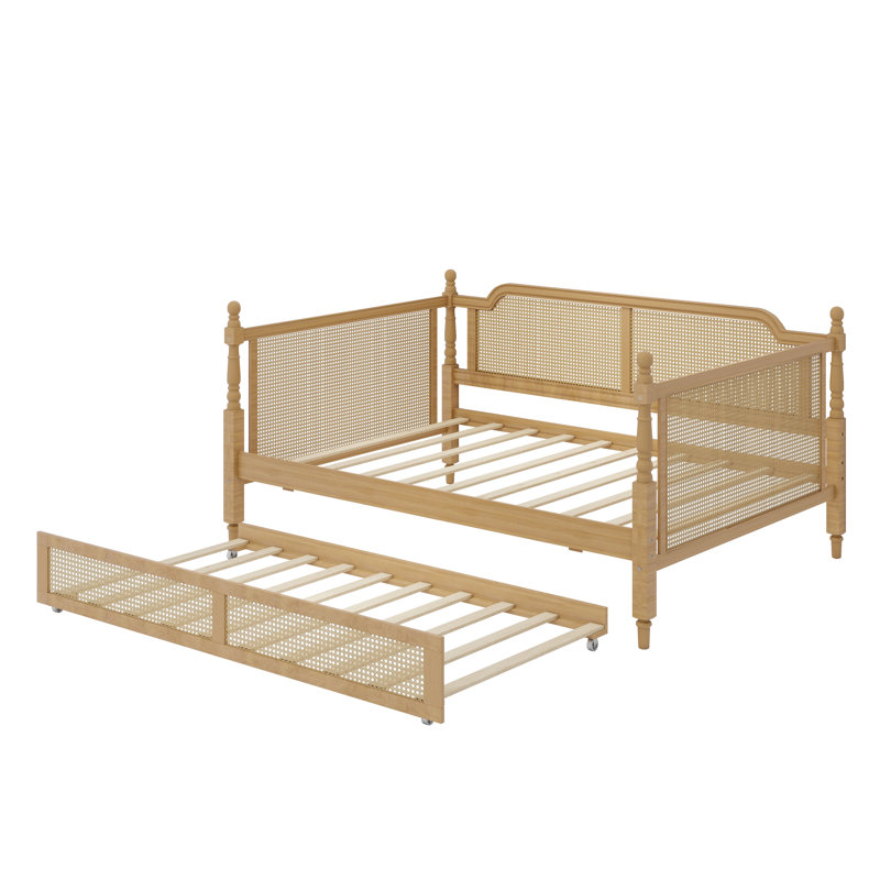 Lit de jour de style traditionnel avec lit gigogne pour chambres d'amis compactes