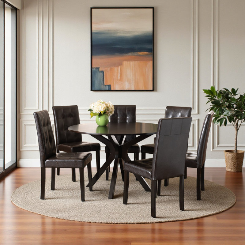 Alok Counter Height Dining Set, 7 Pieces: 1 Table, 6 Chairs