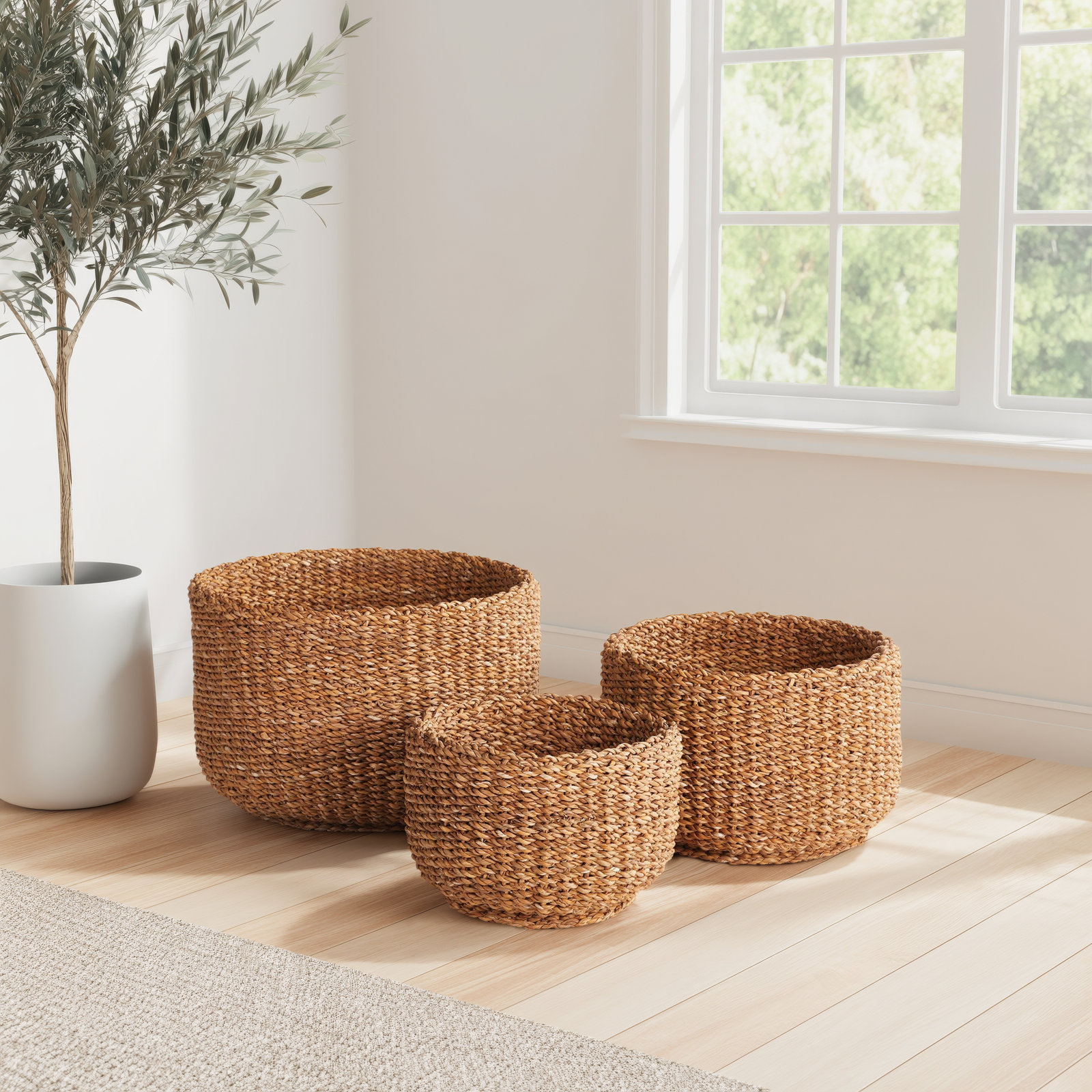 Charton Handmade Seagrass Decorative Basket 3