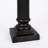 Textured Black Metal Candlestick Table Lamp