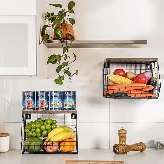 Cataliyah Wall Organizer with Wall Baskets