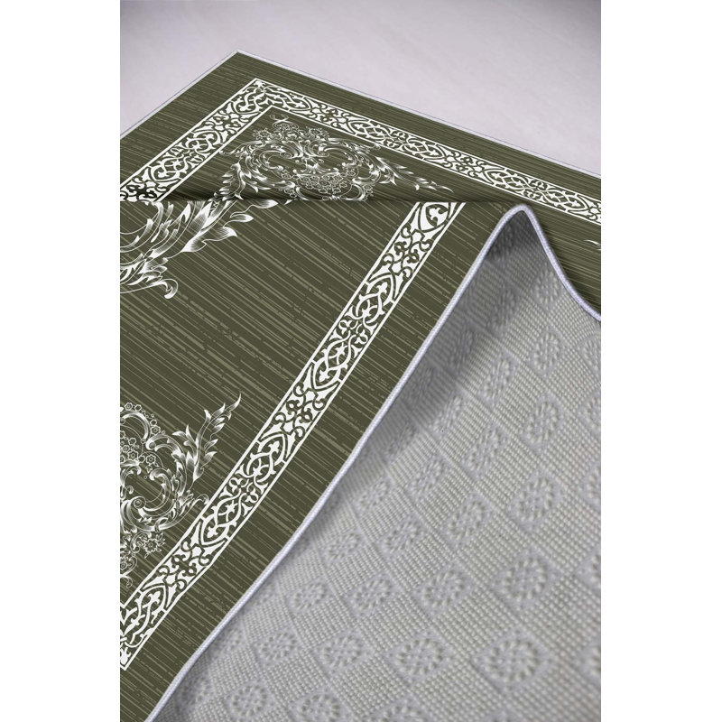 Premium Woven Carpet, 4.6 x 7.2 ft, 100% Polyester, 650 g/m² | Antibacterial, Non-Slip PVC Underside, 0.3 in Pile Height | Machine Washable, 3D Digital Printing | Ideal for Living Room, Bedroom & Office Decor