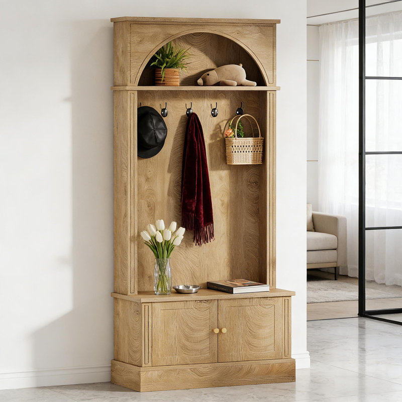 Portemanteau brun 32,7 x 13,79 x 70,92 po