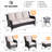 Amerissa 7 - Person Wicker Rattan Patio Furniture Set with Swivel Chairs, Outdoor All Weather Sofa Conversation Set with Cushions for Garden Backyard-93763917-93763916