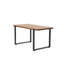Table basse en bois massif noyer rustique de 38,6 po X 20,61 po pour salle de séjour en bord de table, 39 po, style