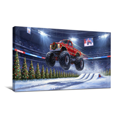 Christmas Monster Truck Christmas Arena Jump