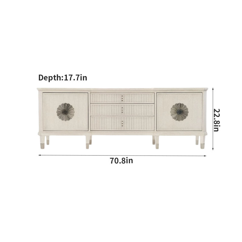 Meuble télé beige rétro