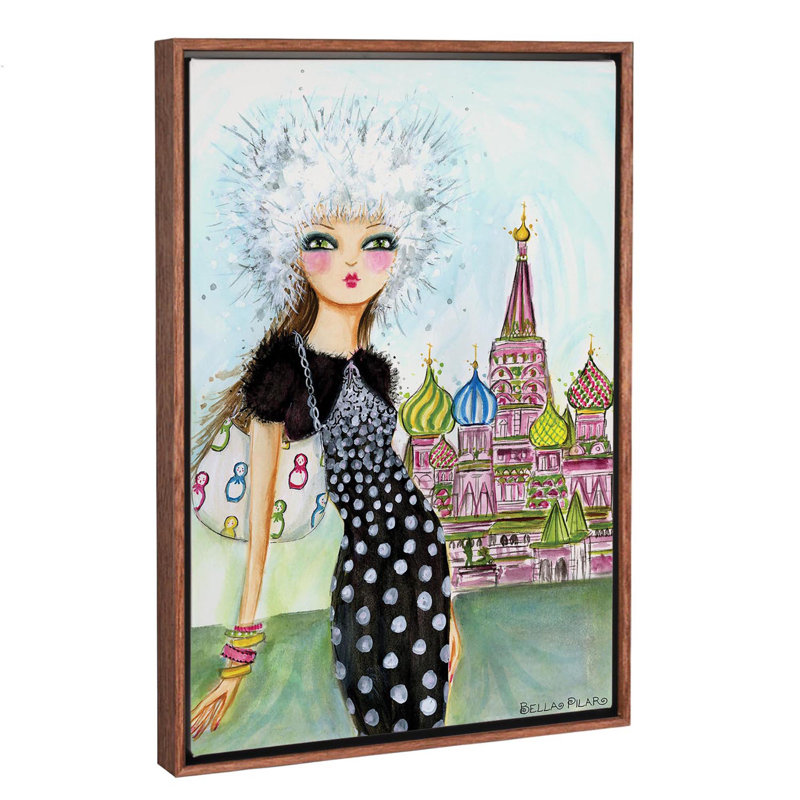 Art de Moscou, H 60 po x l 40po x P 1,5 po, Toile avec cadre en bois classique