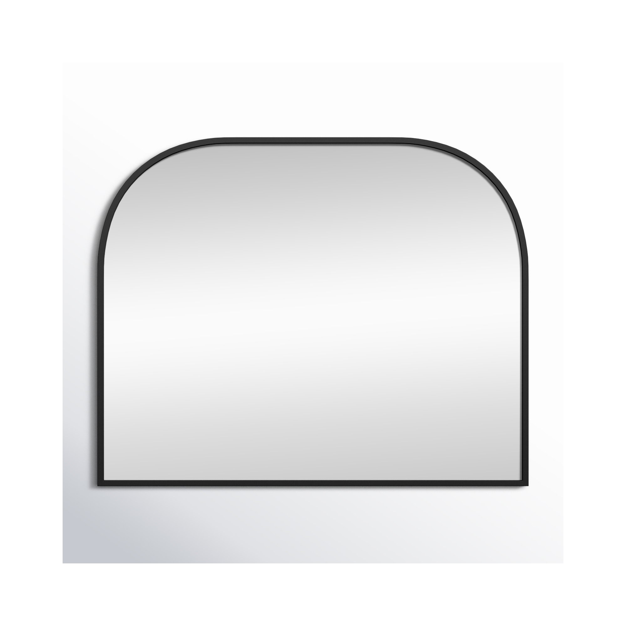 Sabine Metal Wide Arch Wall Mirror, 34" x 42", Black