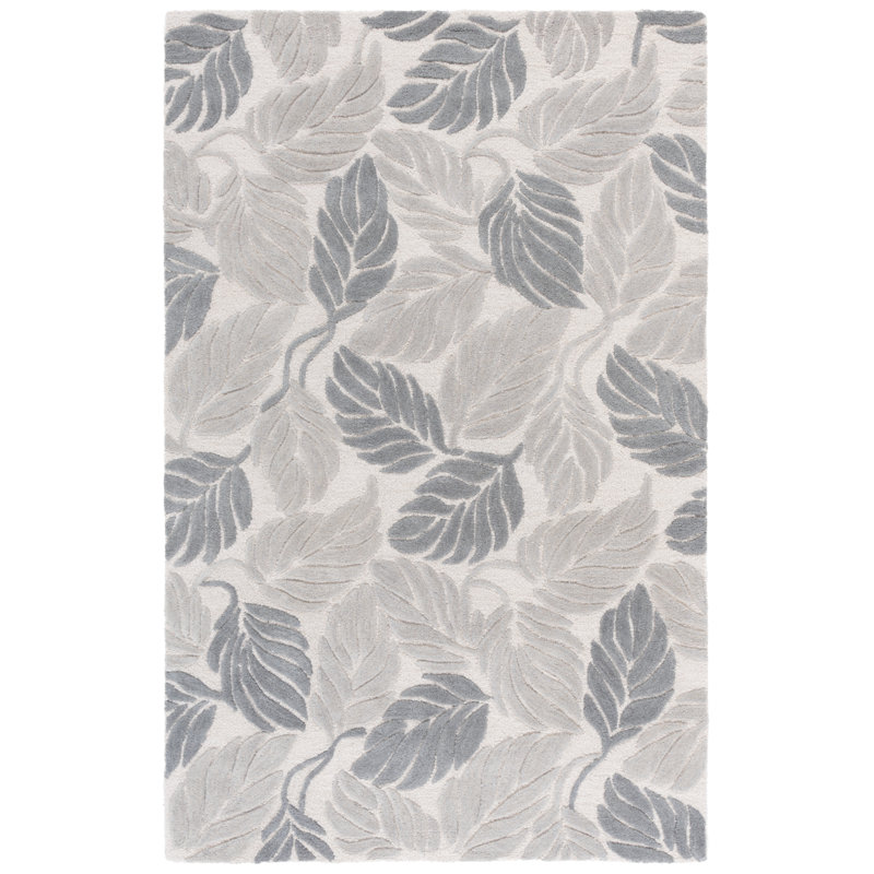 Jardin Hand Tufted Wool; Cotton Floral Indoor Rug, Rectangle 3' x 5'
