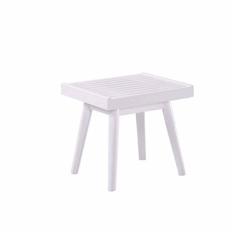 Farmhouse Minimalist Entryway Stool with Tapered Legs