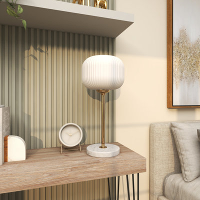 Lampe de table blanche 22,7 po