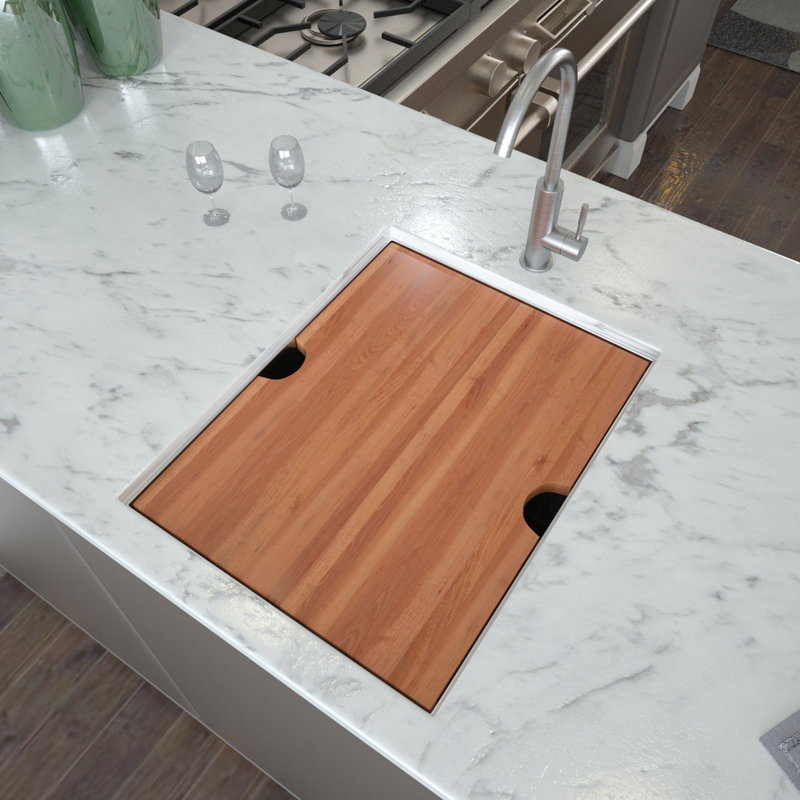 Small Undermount Workstation Sink – Stainless Steel