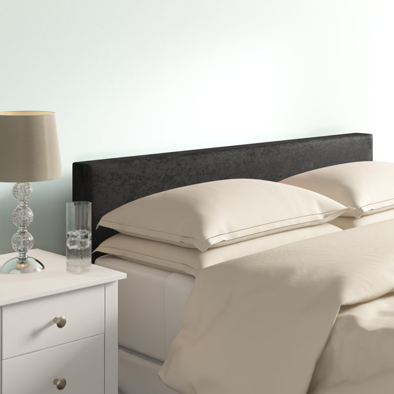 Duvall Upholstered Headboard, Small Double (4'), Black