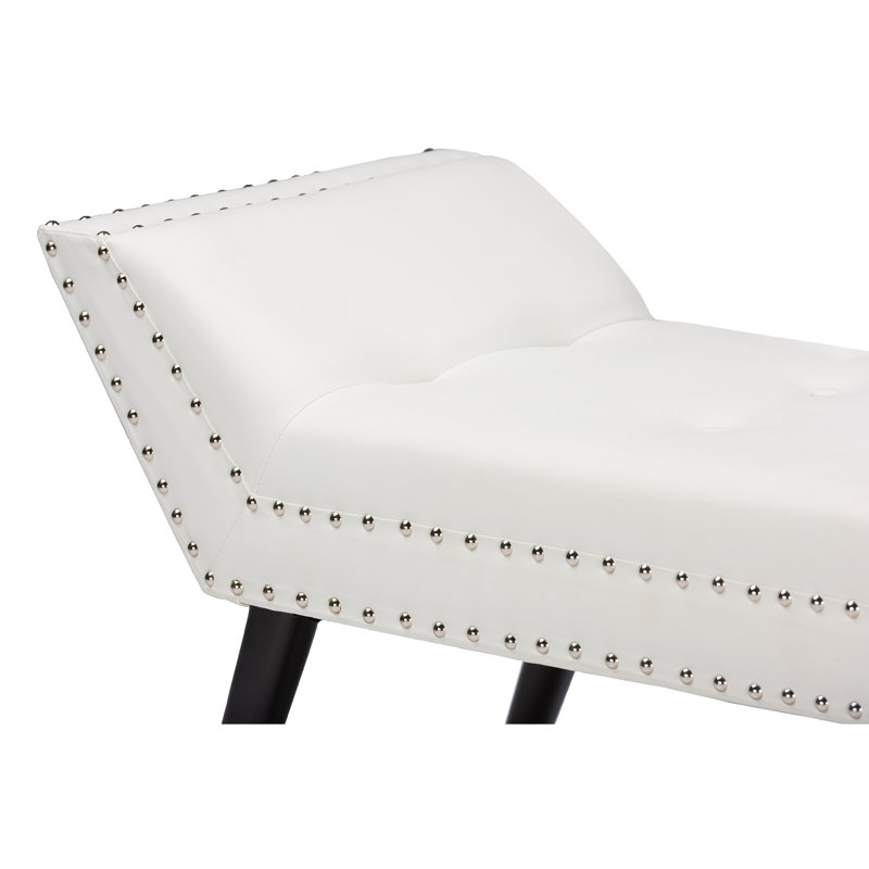 Genuine Leather Upholstered Bench