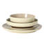 Service de table en grès 16 pièces Gibson Elite Octavia Place, service pour 4, assiettes et bols coupe moderne, finition glacis réactif, taupe, va au micro-ondes et au lave-vaisselle-124871755