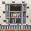 Armoire de rangement murale à miroir avec tablettes de rangement-1177437921