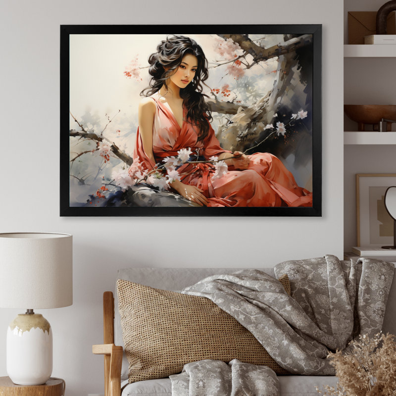 Asian Asian Beauty III - impression, Cadre photo noir, H 24 po x l 32 po x P 1 po