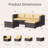 Dossena Reversible Sectional Seating Group with Cushions-1328985529