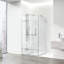 Cabine de douche à charnière sans cadre avec verre transparent 3/8 de l 34 po x P 34 po x H 73 po Monteray-50807750