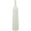 Vase blanc décoratif rainuré en métal blanc