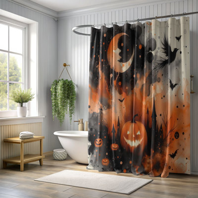 Rideau de douche standard 1 pièce Kert Spooky Shapes