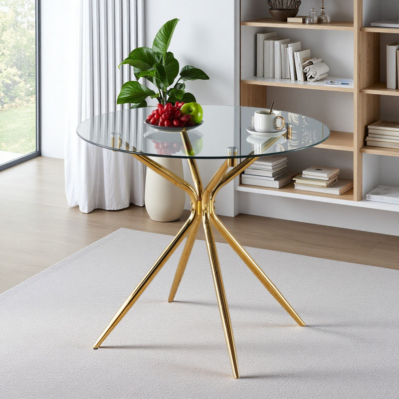 Table de cuisine moderne à économie d'espace, Doré