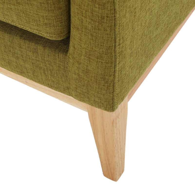 Samiya 72.39Cm Wide Polyester Armchair, Green Polyester