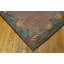 Soft Color Abstract Speckled Field Antique American Floral Border Hooked Rug