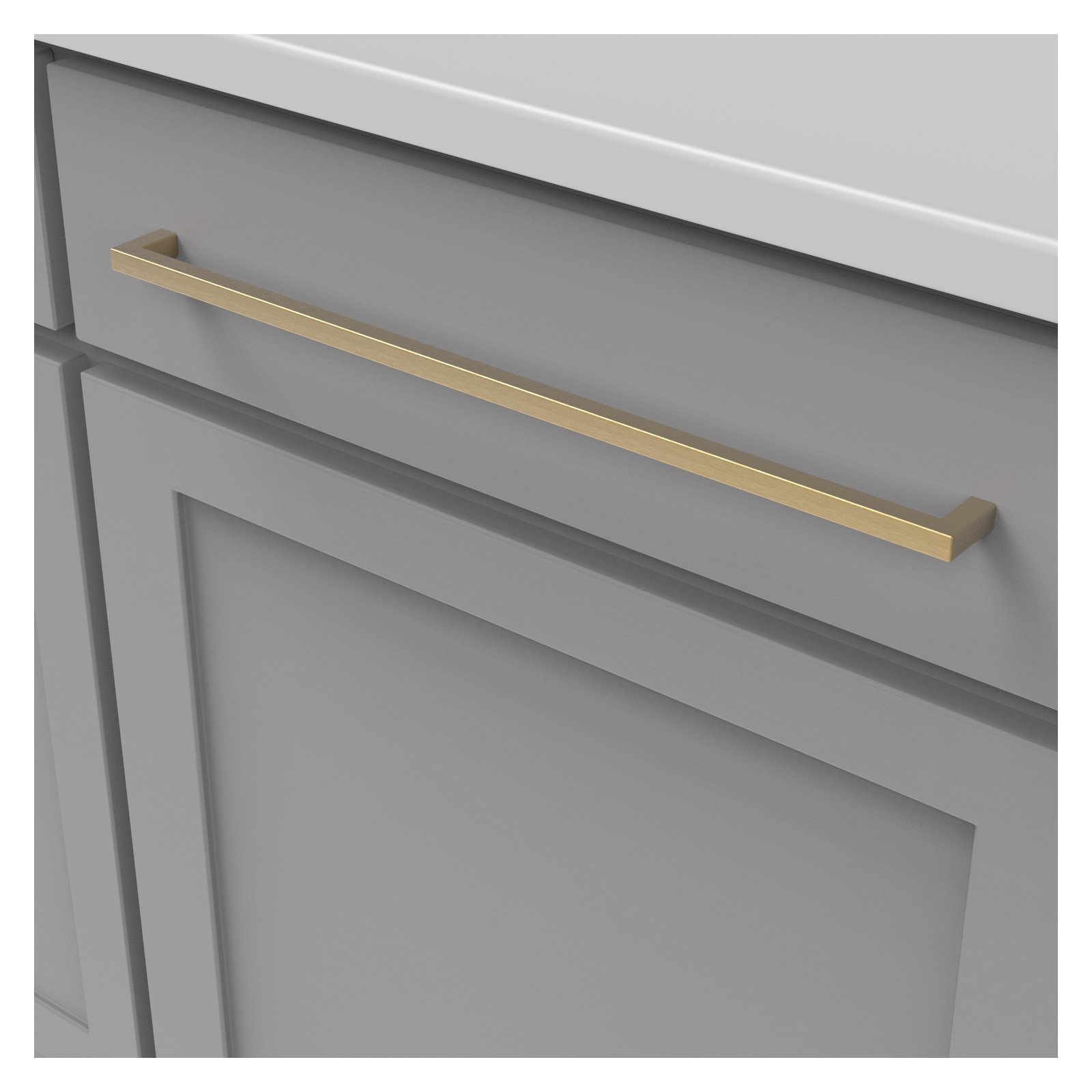 Skylight Collection Handle Pull - Contemporary Hardware for Drawers & Cabinets, Champagne Bronze, 18", 1