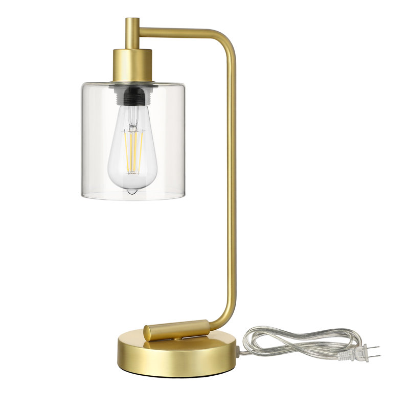 Touch Control Table Lamp Set With USB, Gold