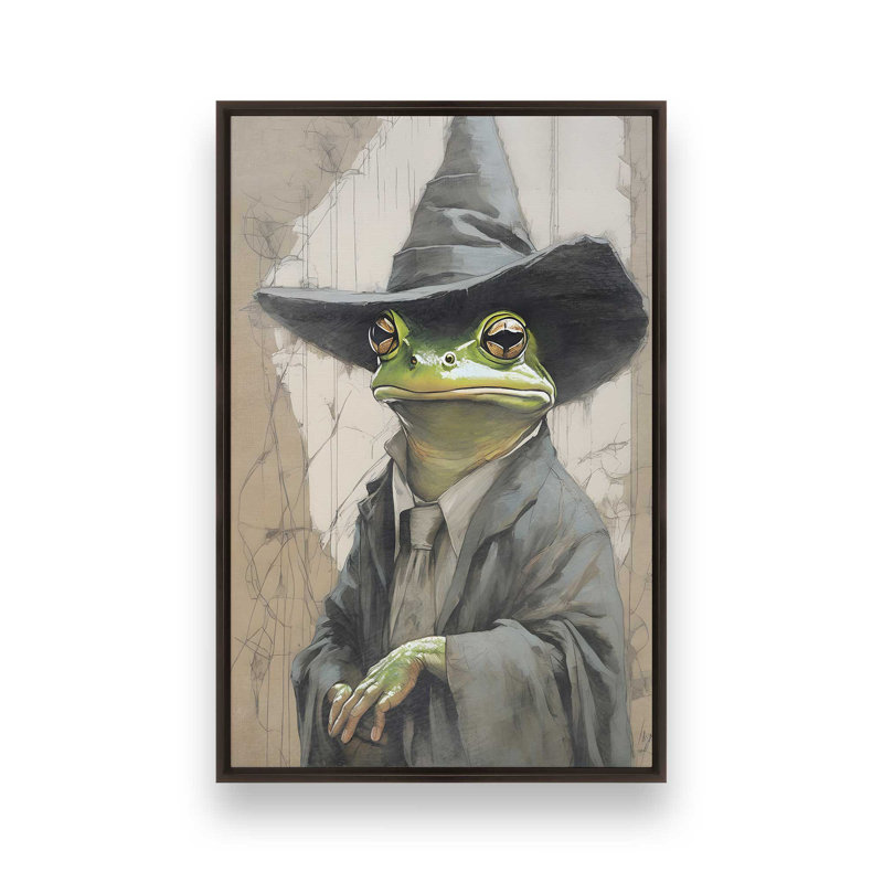 Le crapaud enchanté, Espresso, Impression encadrée sans passe-partout, H 30,75 po x l 20,75 po