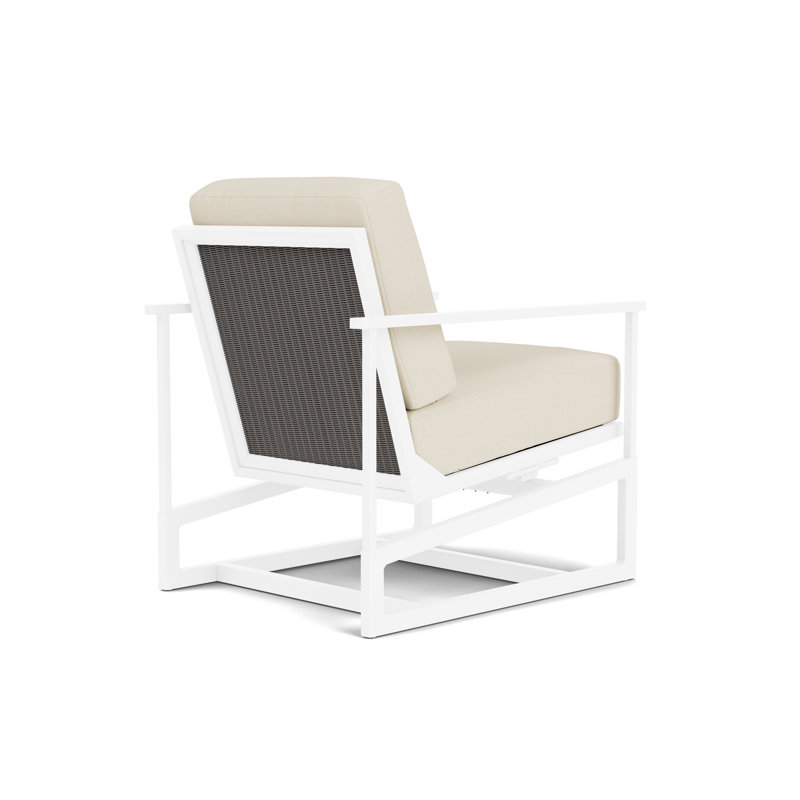 Summit Outdoor Rocker Chair, Pewter, Sailcloth Sailor, White