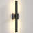 Black Dimmable LED Outdoor Wall Lantern Sconce With Frosted Glass-862363408