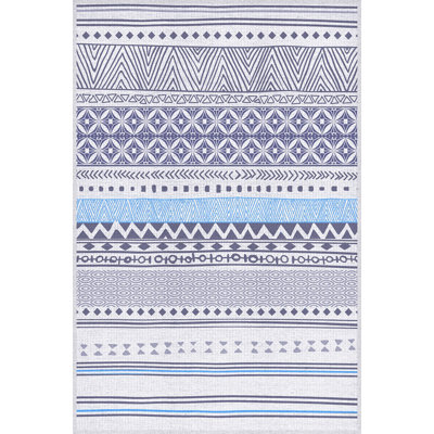 Kristie Tribal Rojo Purple/Blue Indoor/Outdoor Rug