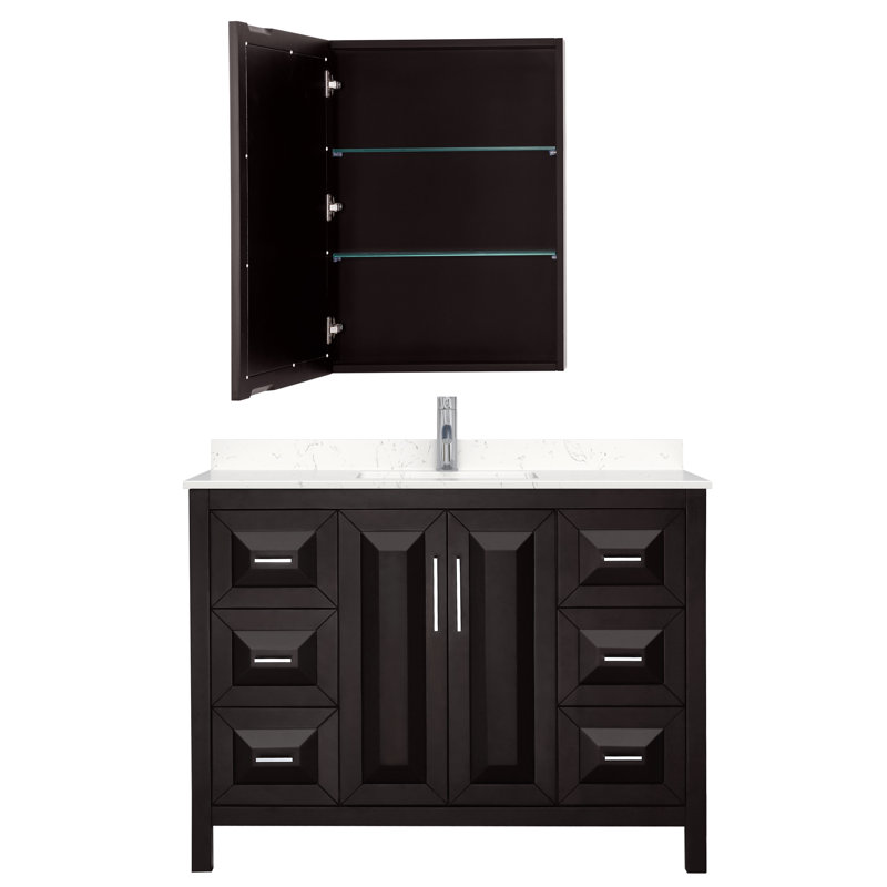 Daria 48'' W Single Vanity, Dark Espresso, Polished Chrome