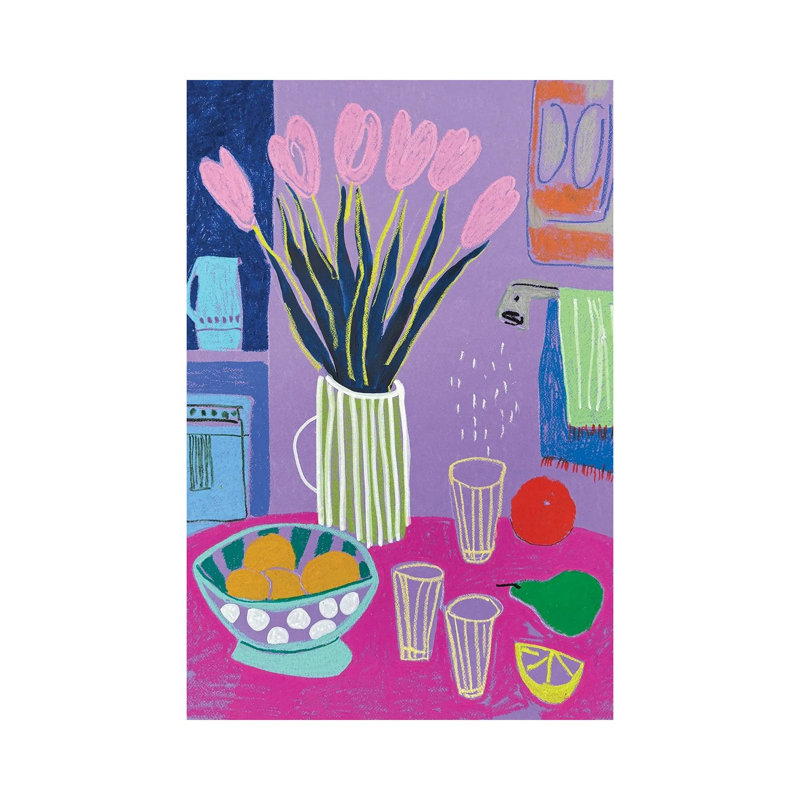 Pink Tulips And Purple Morning by Sasha Robinson - Gallery-Wrapped Canvas Giclée on Canvas, Does Not Apply