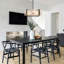 Modern 6-Light Cloud Glass Drum Chandelier