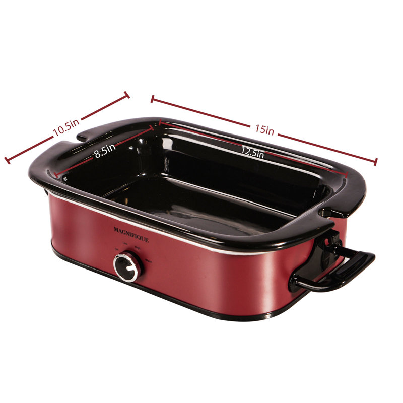 Mijoteuse de 4 pintes avec casserole Magnifique, Rouge